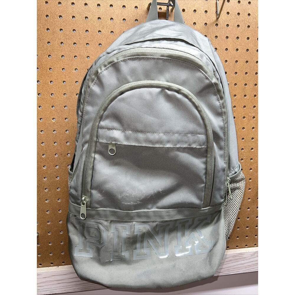 Victoria Secret PINK Colligate Backpack. Green Logo